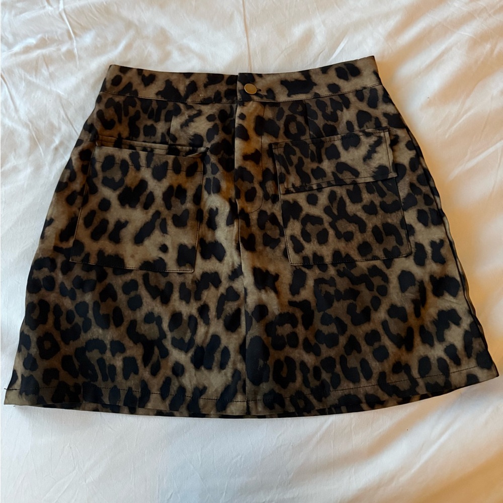 SHEIN Animal Print Mini Skirt